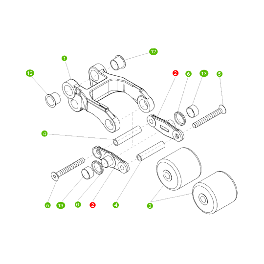 Still Tandem Load Roller Wheel Bracket 4476747