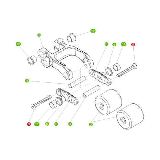 Still Tandem Load Roller Wheel Countersunk Screw 4479901