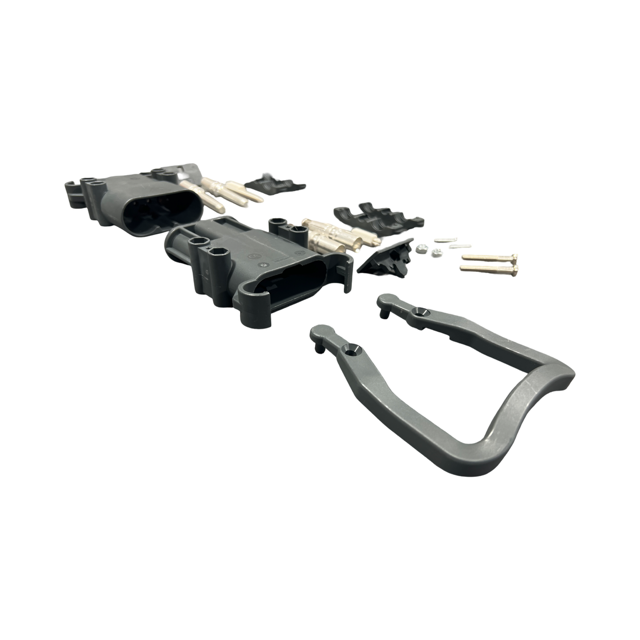 320A Male and Female Battery Connector Pair for Industrial Power Applications