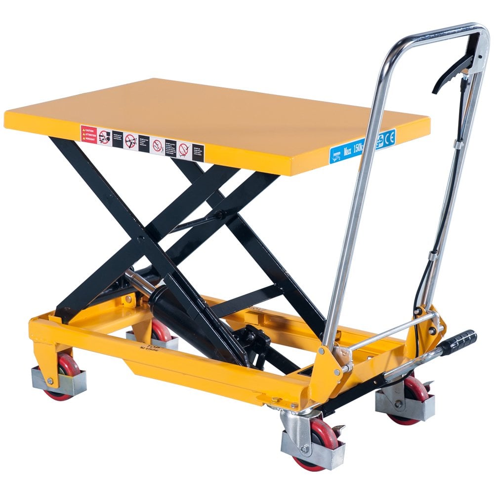 150kg Mobile Scissor Lift Table Single Stage