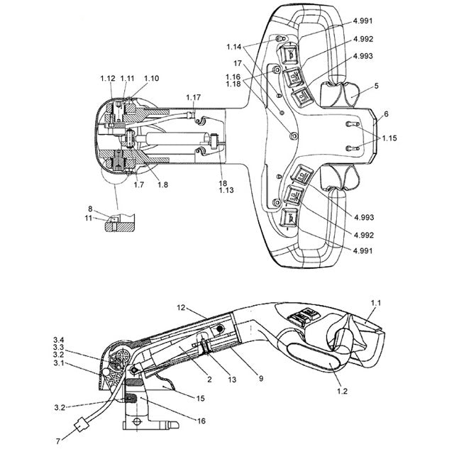 Jungheinrich ERE 120 Tiller Arm Parts