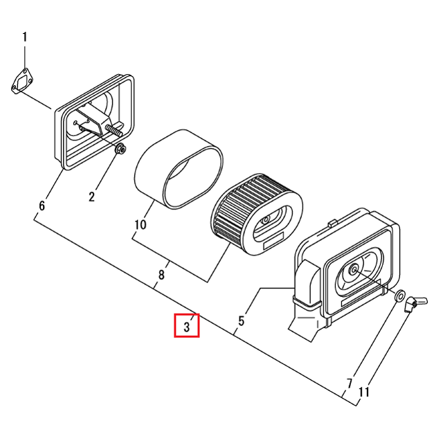 Pramac Generac PEY00278 air filter for L-100 Degle generator maintenance