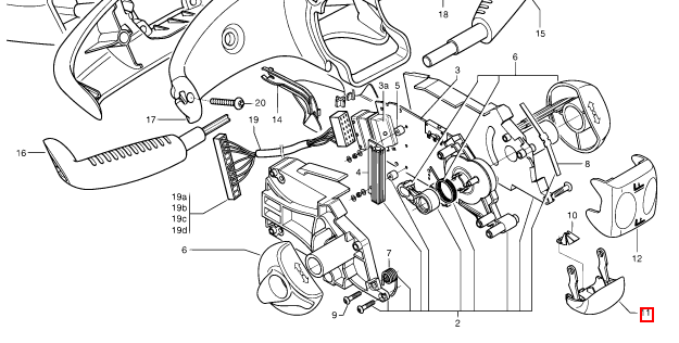 Push Button Reverse Red Linde 0039320101