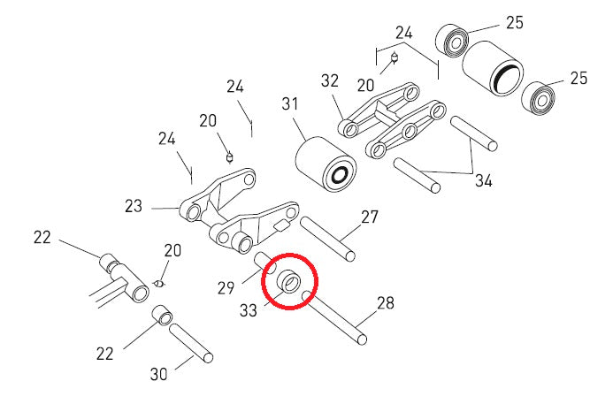 Climber Wheel 20.5mm x 36mm x 10mm BT Toyota 65601