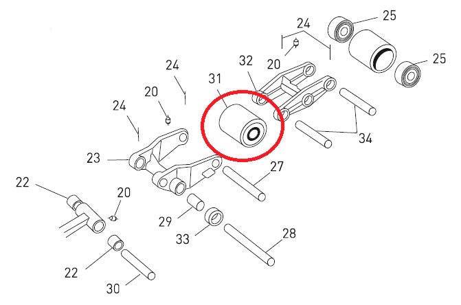 Wheel Complete Nylon 85mm x 77mm x 20mm BT Toyota 10266