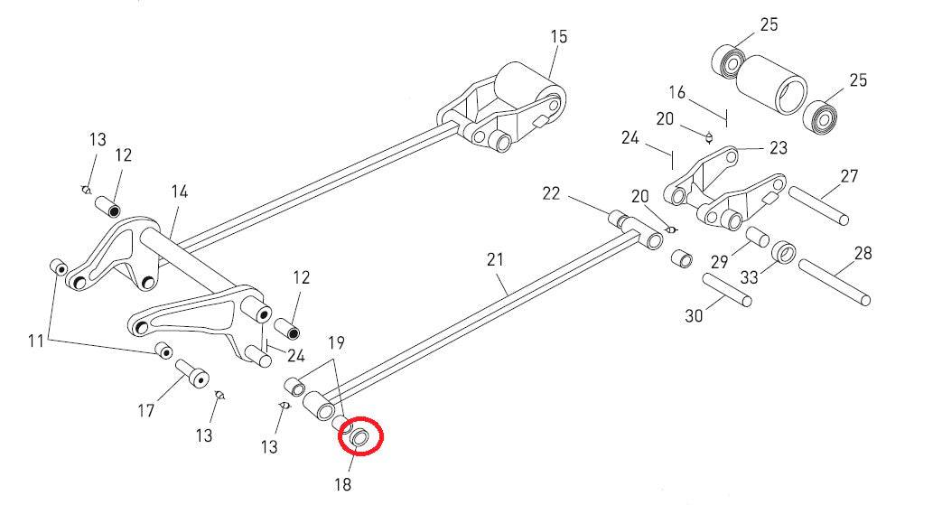 BT Rolatruc L23 Washer 20mm x 36mm x 3mm 20013