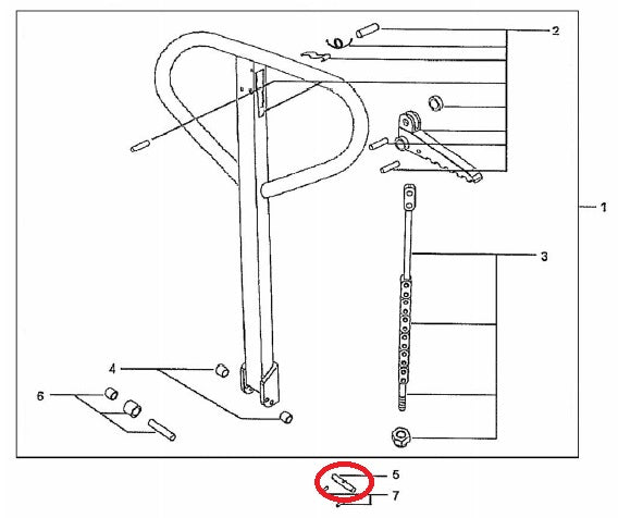 Axle Pin Handle 20mm x 103mm Total Source 128TA4358