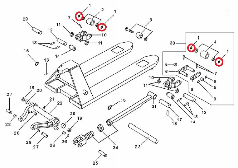 Washer 20.4mm x 30mm x 2mm (Pack of 10) Total Source 144TA2759