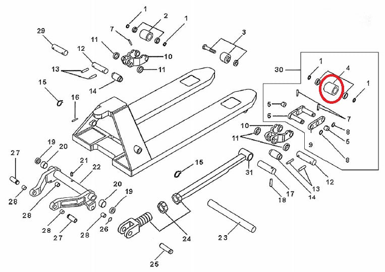 Polyurethane Wheel Complete 70mm x 70mm x 15mm