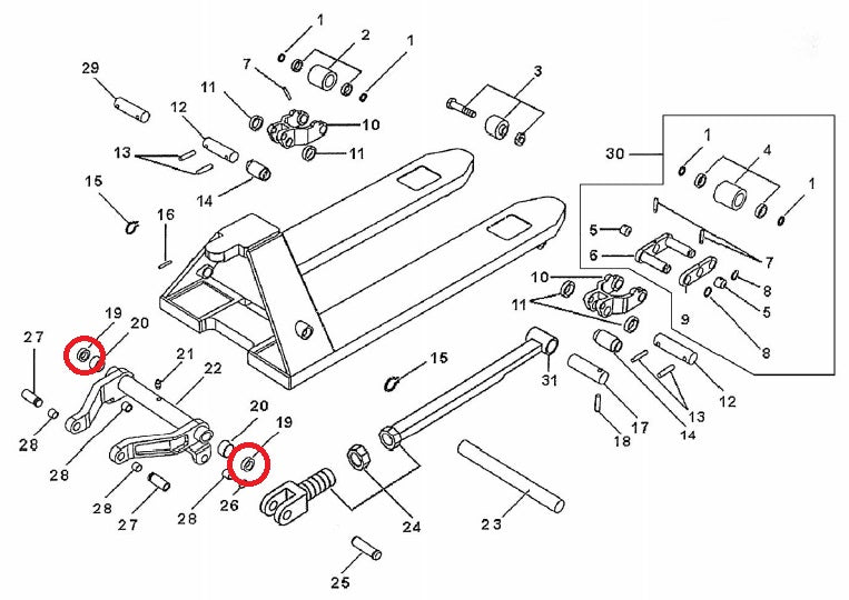 Washer 38mm x 28mm x 1.5mm AC25 Total Lifter 128TA4409