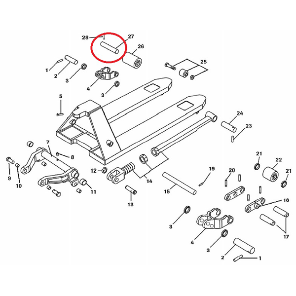 Total Lifter CBGIII Axle 20mm x 122mm 128TA4519