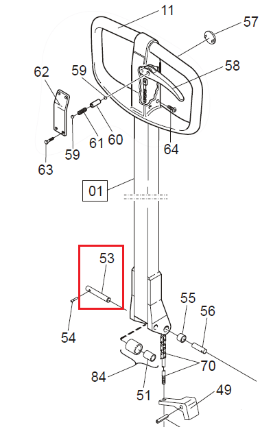 BT Toyota LHM200ST Stainless Steel Axle 12mm x 68mm 129208