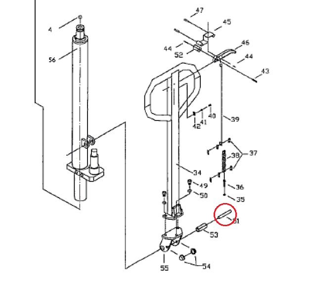 Axle Pin 12mm x 73mm Climax 129TA5164