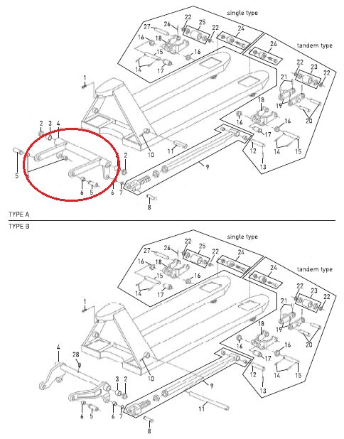 Torsion Tube Rocker Arm (Type A) DF2500 Total Lifter 144TA2666