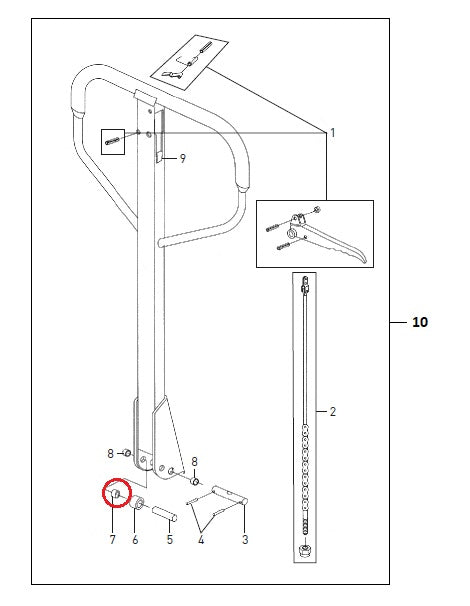Bushing Control Handle Pump Roller TRP0003 Total Lifter 144TA2719