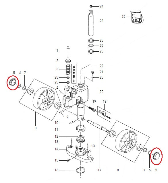 Wheel Hub Cap 56mm x 46mm x 18mm TRP0003 Total Lifter 144TA2757