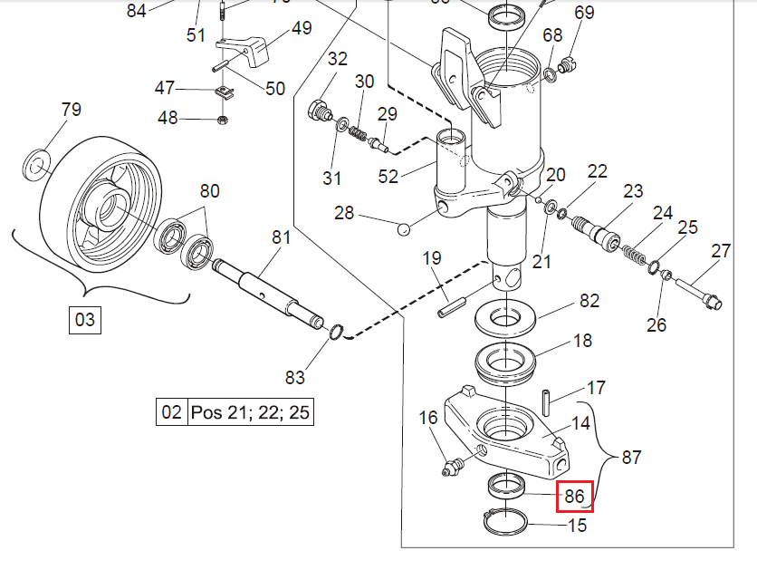 BT Toyota LHM200STU Bushing 60mm x 50mm x 8mm 209932