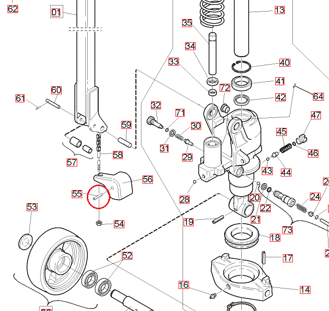 Locking Pin 8mm x 45mm BT Toyota 220312