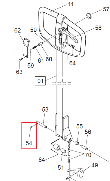 BT Toyota LHM200ST Locking Pin 3mm x 20mm 28578
