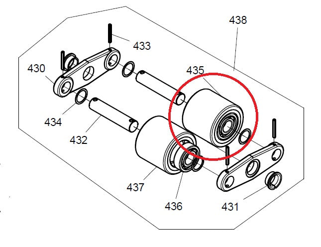 Load Roller Wheel Vulkollan 75mm x 70mm x 20mm