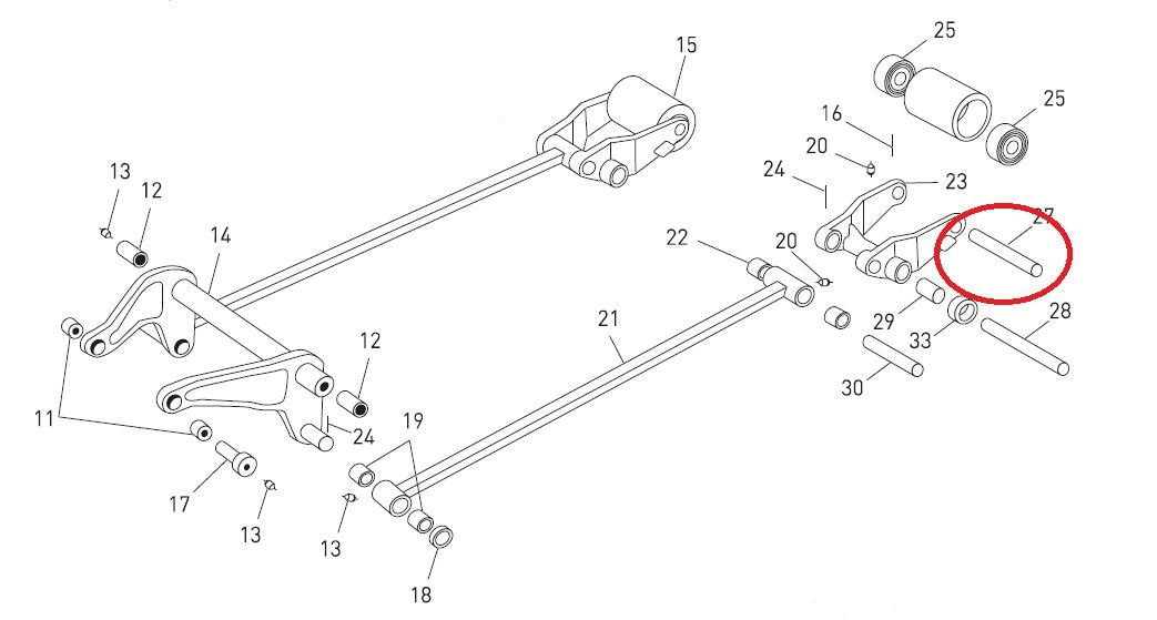 Axle Stainless Steel 17mm x 127mm BT Toyota 179393