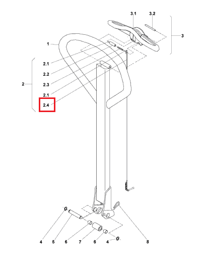 Linkage Lowering Rod Jungheinrich 50410215