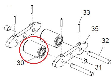 BT Toyota LHM100UL Load Roller 38mm x 77mm x 10mm 7525389