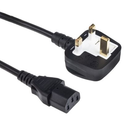 Charger Power Cable IEC to UK Plug 3m Length Pramac PTB00019