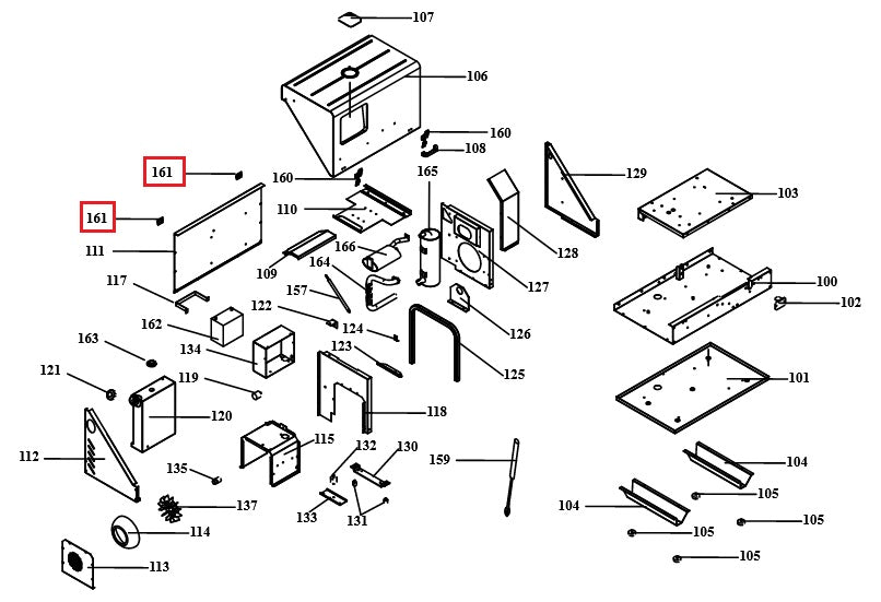 Hinge With Flared Holes Unifast Pramac-Generac G001608