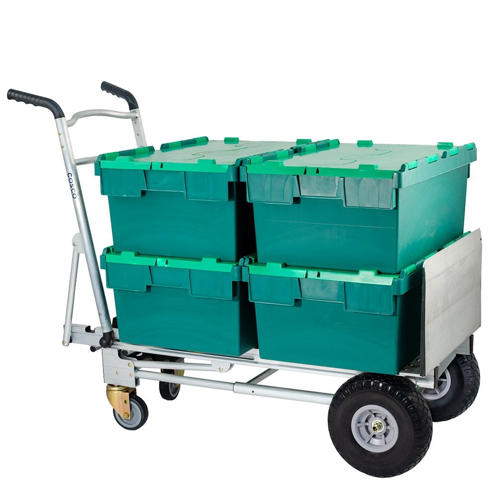 350kg 3-in-1 Aluminium Sack Truck Pneumatic Wheels