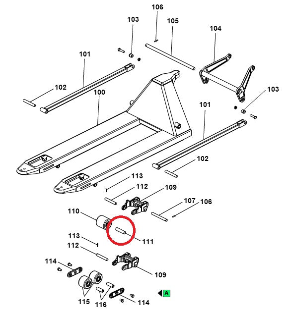 Single Load Roller Spacer Bushing PT2200 Sealey PT2200.111
