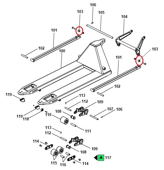 Push Rod Bushing GS25 Premium Pramac S0003005055