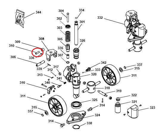 Pump-Up Roller Pin Axle GS25 Premium Pramac S0004013002