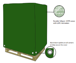 Euro Pallet Cover Small 800mm x 1200mm x 500mm