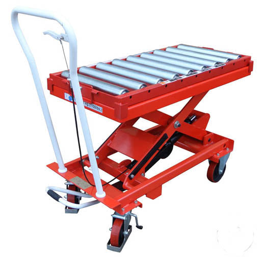 Manual Straight Roller Track Lift Tables