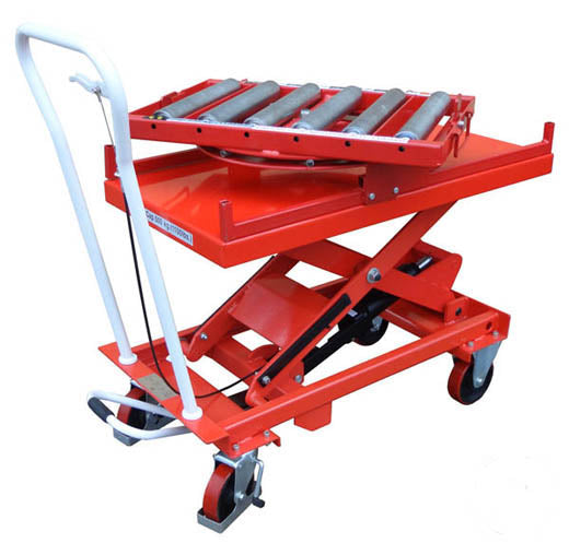 Manual Turnable Roller Track Lift Tables