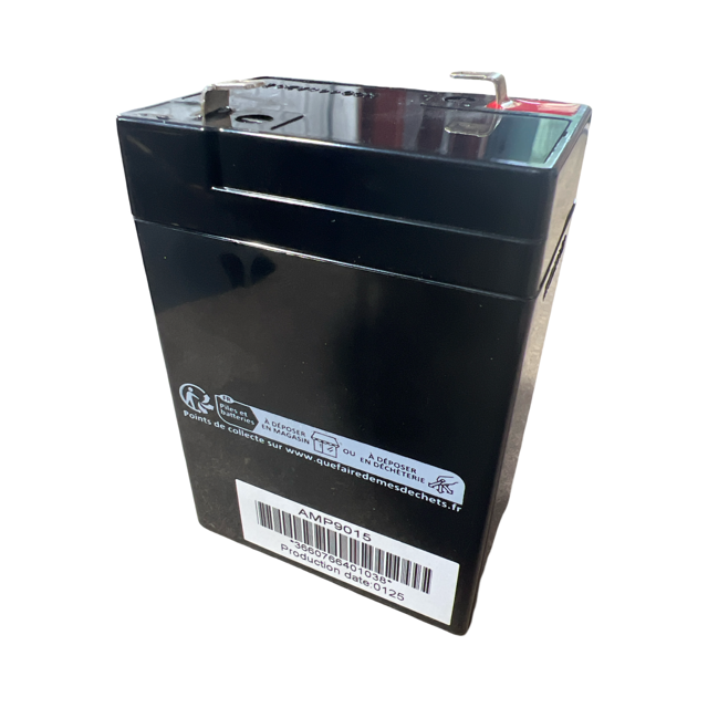Marsden PT-500 6V 4.5Ah VRLA Battery with safety instructions and recyclable label.