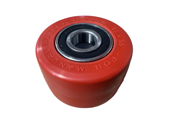 Pramac Lifter S0042070113 Load Roller 80mm x 50mm with polyurethane tread and 6204-2RS bearing