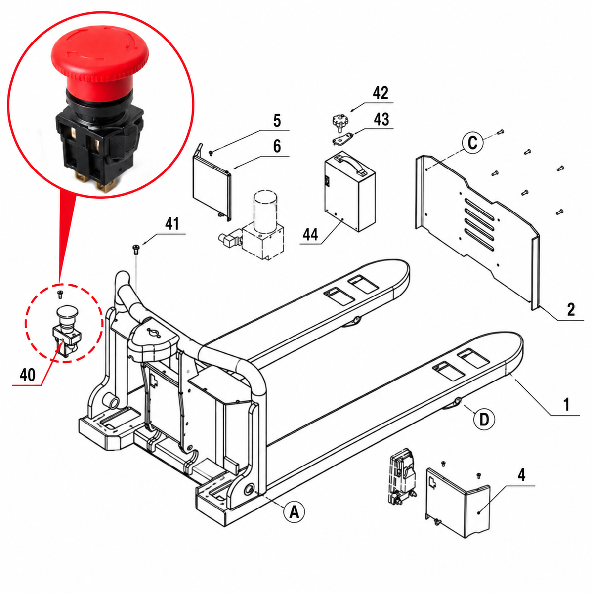 Solid Hub 9000000004 Emergency Stop Switch – HWE15 / HWE18