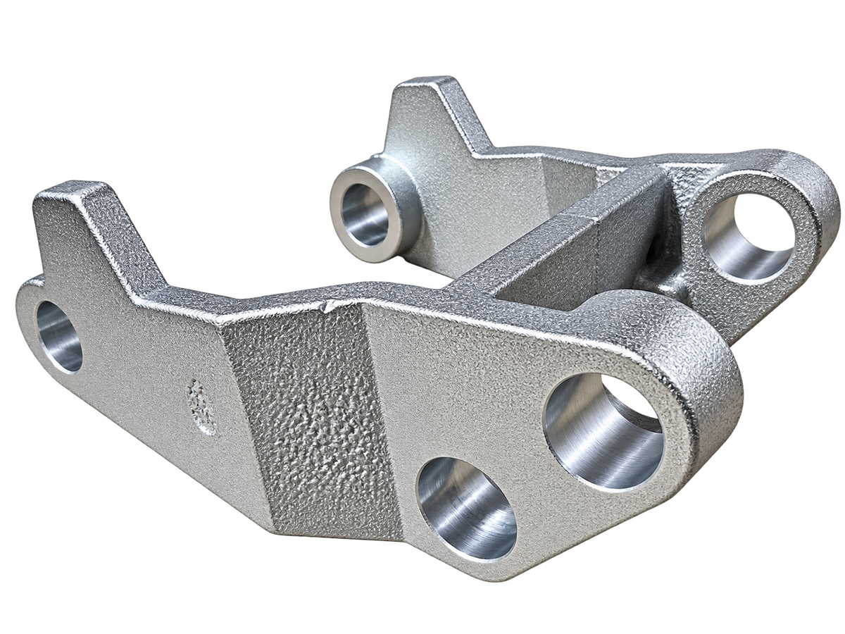 Staxx 11040222 wheel fork bracket for WH25G and WH30G hand pallet trucks – front angled view showing mounting holes