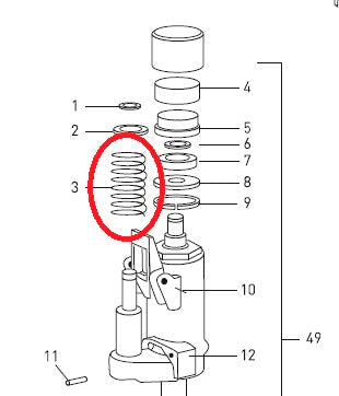 BT Toyota LHM200ST Spring 49mm x 138mm 166241