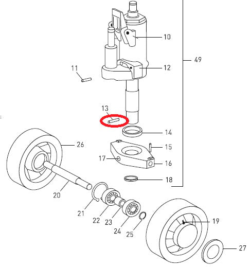 Locking Pin 8mm x 45mm BT Toyota 220312