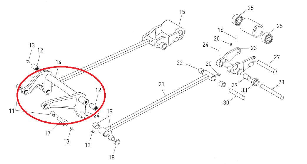 Torsion Tube Complete 520mm BT Toyota 64180