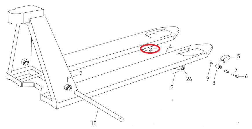 Ear Left Fork BT Toyota 134752