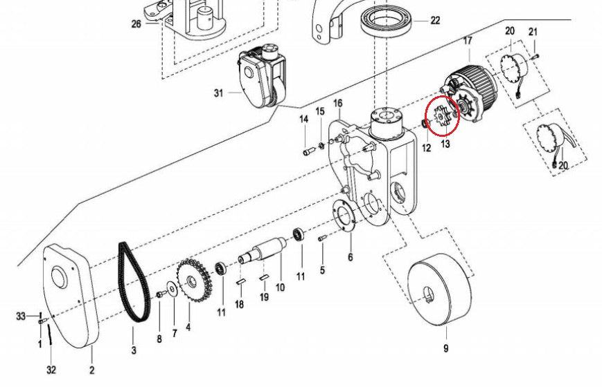 Chain Wheel 9 Teeth