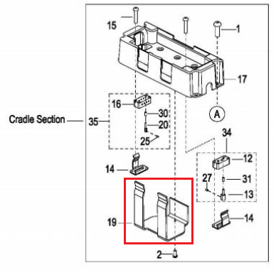 Liftek Powerglide 1200+ PLUS Clamping Piece 1113-511004-00