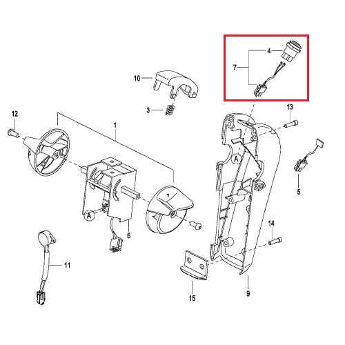 EP Equipment HPL152 Handle Head Reverse Wire 1113-520005-E0