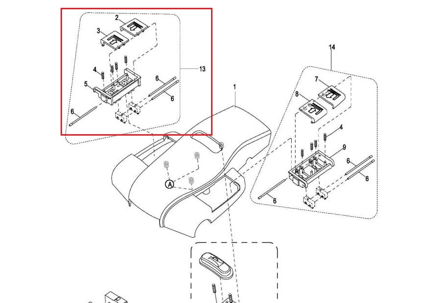 Lift and Lower Right Side Switch Box Assembly EP Equipment 1120-342200-00