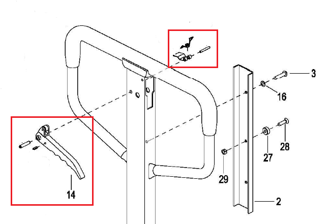 EP Equipment EPT20-18EHJ Lowering Lever Kit 1121-330004-00-B