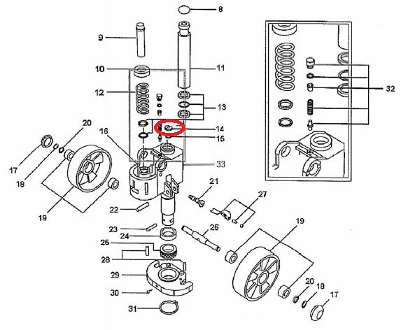 Screw M10 x 1mm AC20 Total Lifter 128TA4367